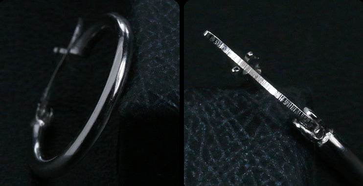 Men's fashion ring silver ear stud - MOWTE