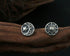 Men's vintage sun moon silver ear stud - MOWTE