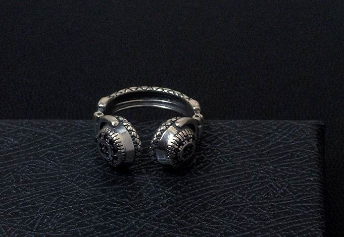 Men's fashion tail ring headset silver ring - MOWTE