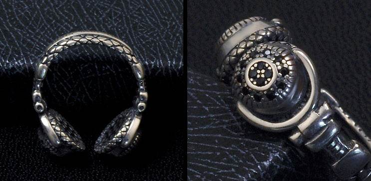 Men's fashion tail ring headset silver ring - MOWTE