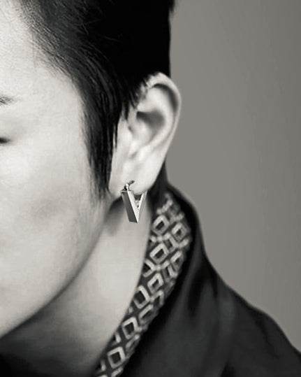 Men's fashion unique silver ear stud - MOWTE