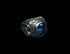 Men's fashion blue crystal silver ring - MOWTE