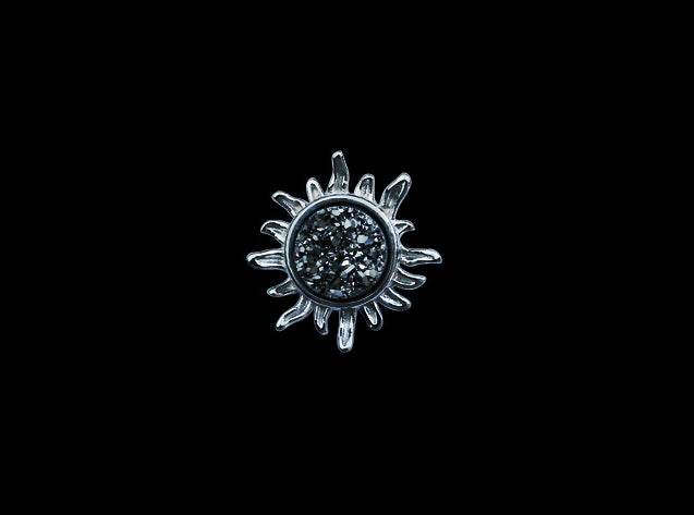 Men's fashion sun natural crystal ear stud - MOWTE