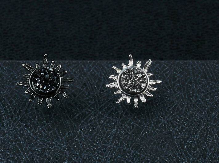 Men's fashion sun natural crystal ear stud - MOWTE