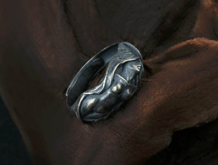 Men's fashion sterling silver ring - MOWTE