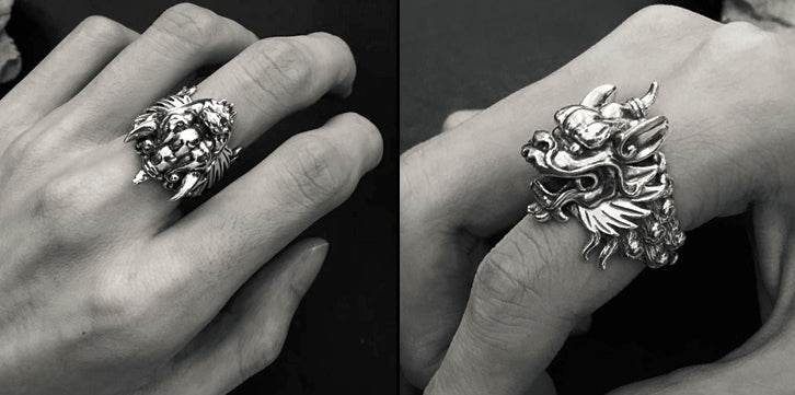 Men's fashion sterling silver ring - MOWTE