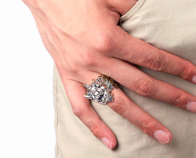 Men's fashion sterling silver ring - MOWTE