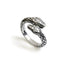 Men's fashion snake sterling silver ring - MOWTE