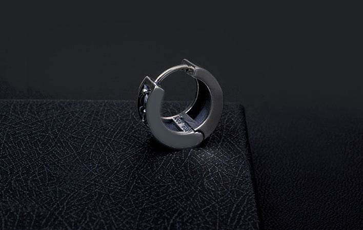 Men's fashion silver ear stud - MOWTE