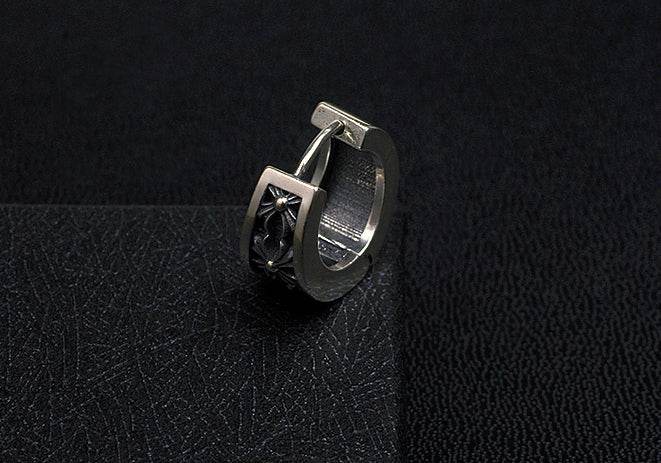 Men's fashion silver ear stud - MOWTE