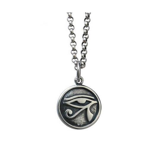 Men's fashion sterling silver omniscient eye pendant & necklace - MOWTE