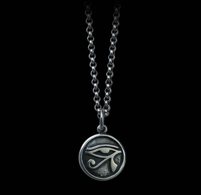 Men's fashion sterling silver omniscient eye pendant & necklace - MOWTE