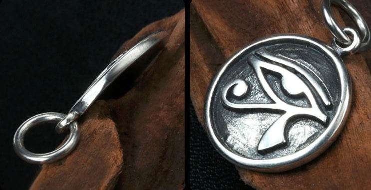 Men's fashion sterling silver omniscient eye pendant & necklace - MOWTE