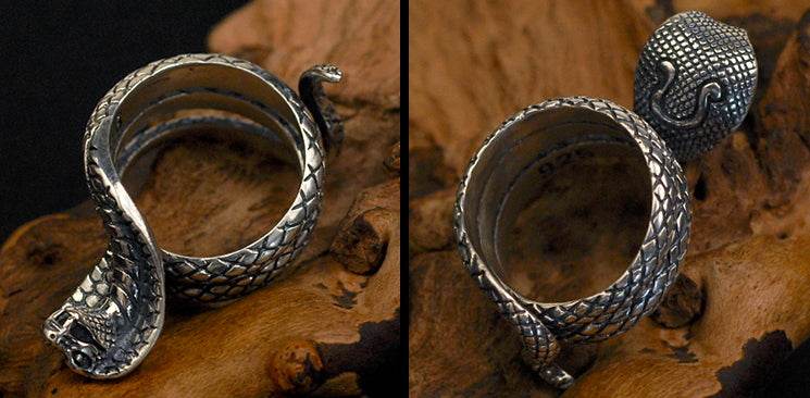 Cobra Silver Ring - MOWTE