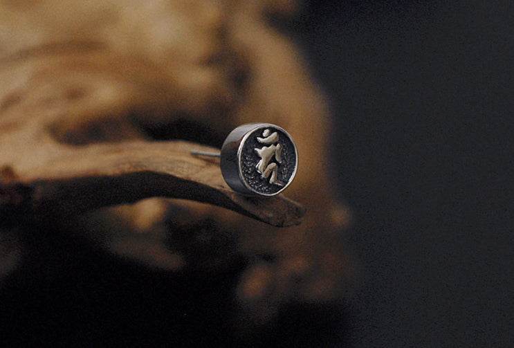 Men's fashion sanskrit ear stud - MOWTE