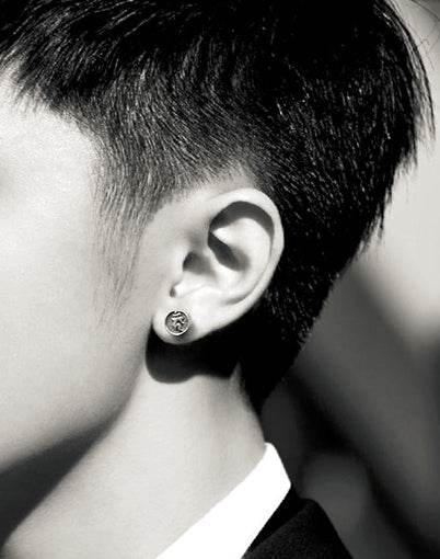 Men's fashion sanskrit ear stud - MOWTE