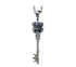 Men's fashion sterling silver crown key pendant & necklace - MOWTE