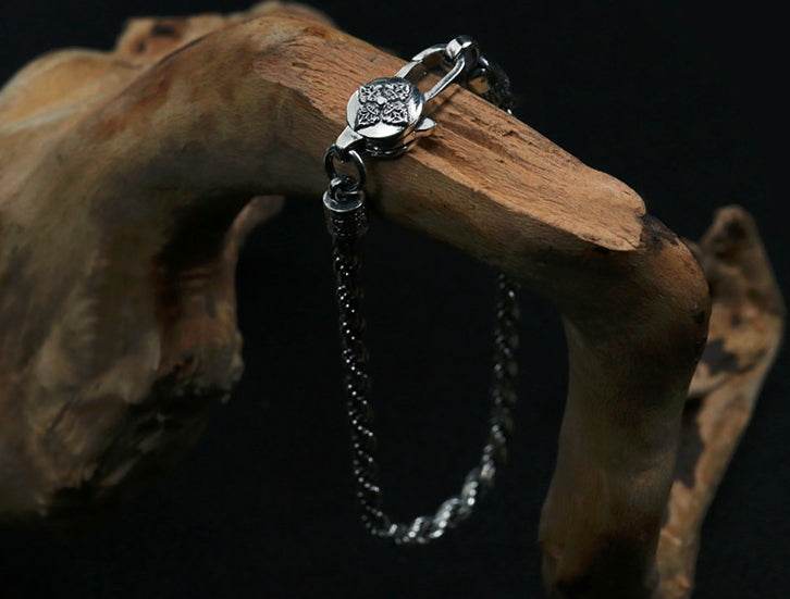 Men's fashion sterling silver bracelet - MOWTE