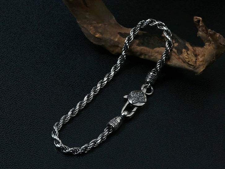 Men's fashion sterling silver bracelet - MOWTE