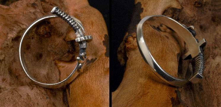 Men's fashion sterling silver ring - MOWTE