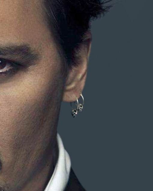 Men's fashion skull ear stud - MOWTE