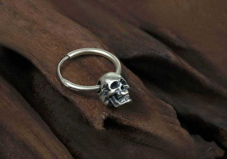 Men's fashion skull ear stud - MOWTE