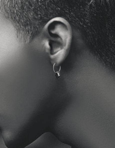 Men's fashion skull ear stud - MOWTE