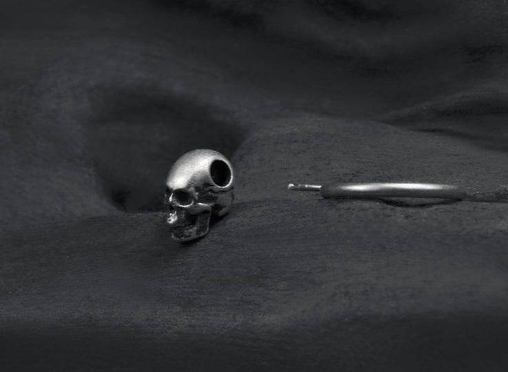 Men's fashion skull ear stud - MOWTE