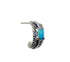 Men's fashion turquoise feather ear stud - MOWTE