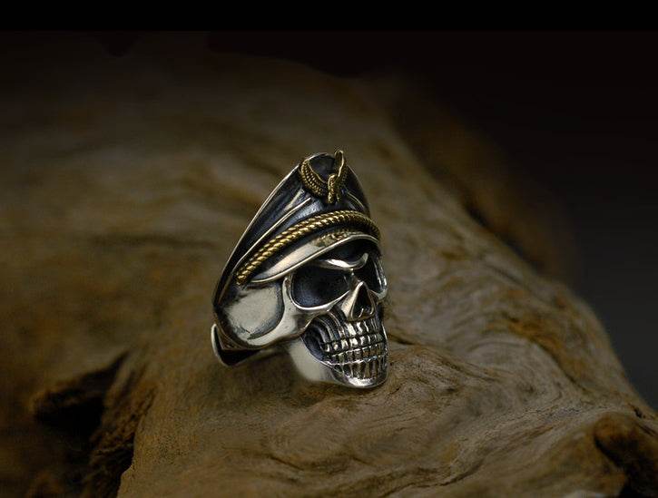 Men's vintage officer sterling silver ring - MOWTE