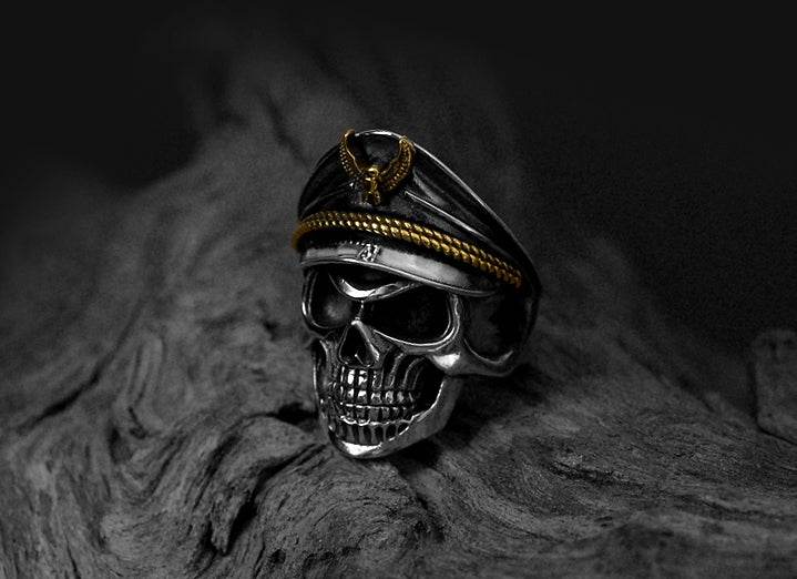 Men's vintage officer sterling silver ring - MOWTE