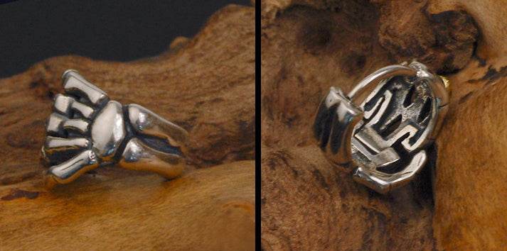 Men's fashion skull bone claw ear stud - MOWTE