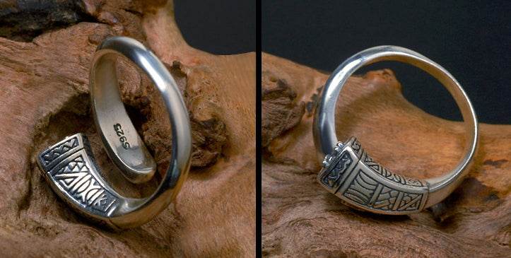 Men's vintage virgin mary sterling silver ring - MOWTE