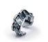 Men's fashion mecha sterling silver ring - MOWTE