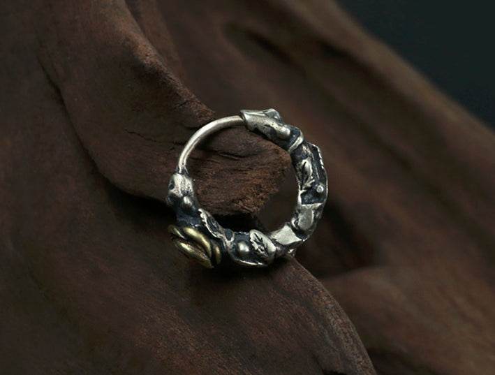 Men's fashion rose ear stud - MOWTE