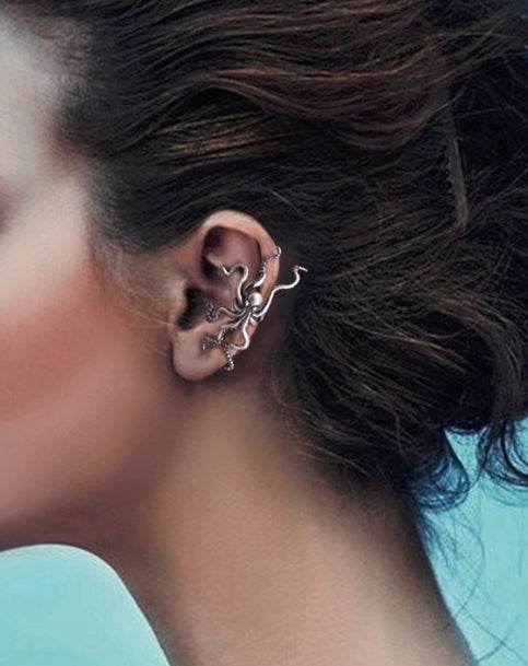 Men's fashion octopus ear clip ear cuff - MOWTE