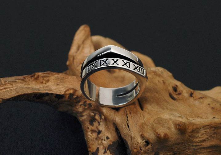 Men's fashion roma star sterling silver ring - MOWTE