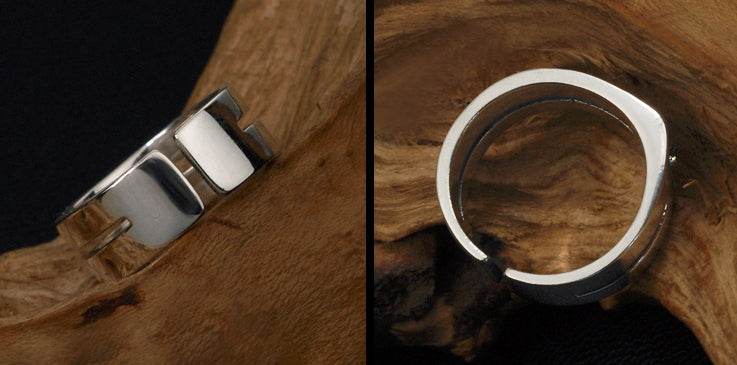 Men's fashion roma star sterling silver ring - MOWTE