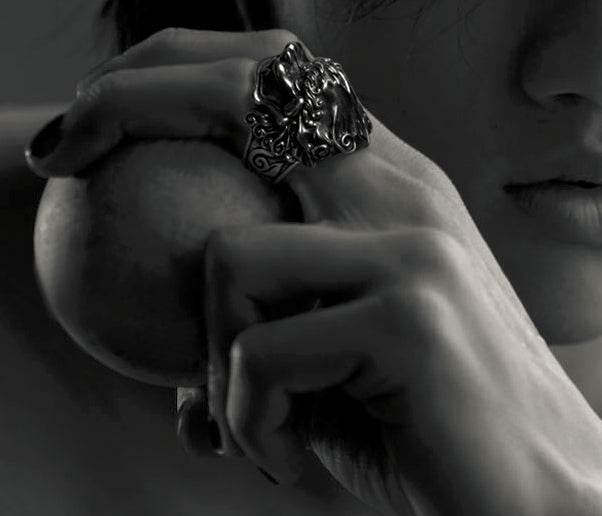Men's personality lion sterling silver ring - MOWTE