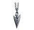 Men's vintage sterling silver small arrow pendant necklace - MOWTE