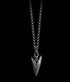 Men's vintage sterling silver small arrow pendant necklace - MOWTE