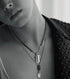 Men's fashion sterling silver blade star pendant & necklace - MOWTE