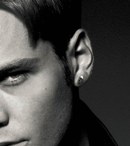 Men's fashion skulls ear stud - MOWTE