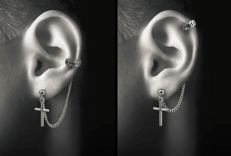 Cross ear cuff - MOWTE
