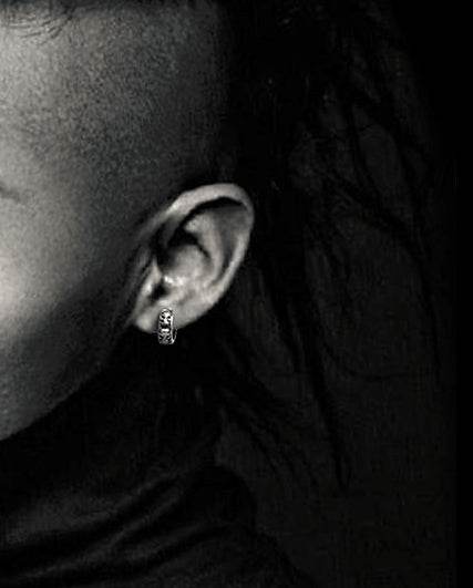 Men's fashion skull ear stud - MOWTE