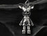 Men's hip hop sterling silver mickey skull pendant & necklace - MOWTE
