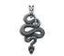 Men's sterling silver snake pendant & necklace - MOWTE
