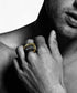 Men's unique dragon sword sterling silver ring - MOWTE