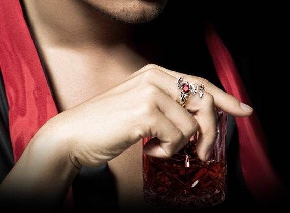 Men's unique scorpion sterling silver ring - MOWTE