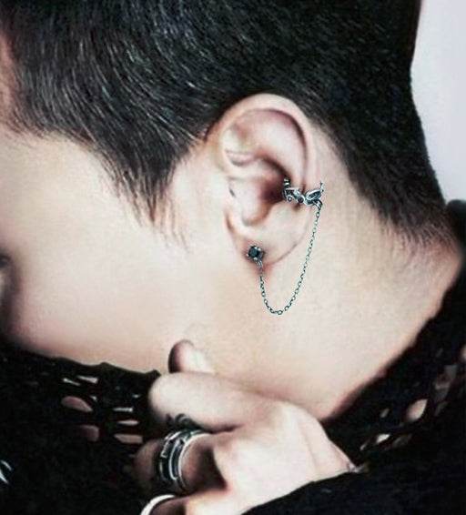 Men's fashion tassel ear clip ear cuff stud - MOWTE